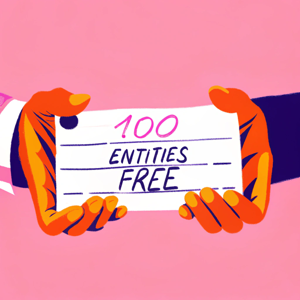 Up to 100 free entities